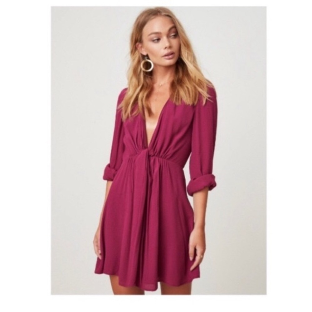 Lovers+Friends Windy Beach Dress Raspberry color